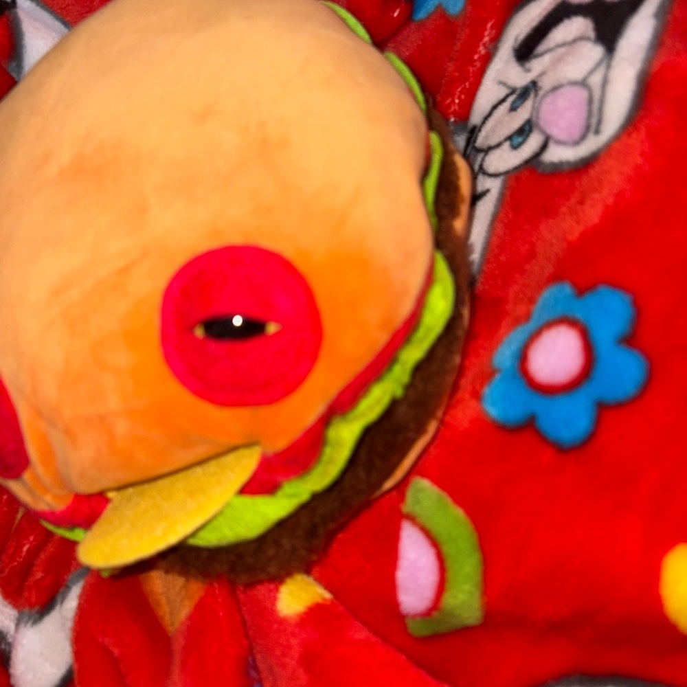 NEW! ZURU FUGGLER x FUGGALICIOUS | Hamburger! 9" Plush RARE QUICK SHIP - Picture 3 of 6